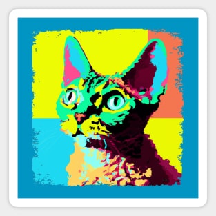 Devon Rex Pop Art - Cat Lover Gift Magnet